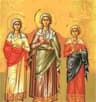 Santas Bernice, Prosdoca y Domnina, mártires
