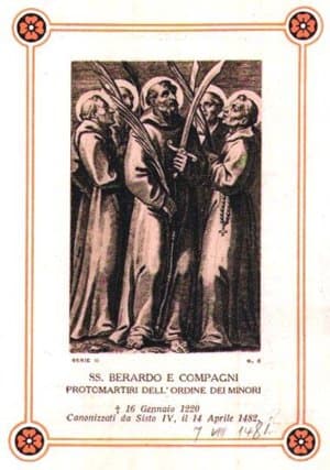 Santos Berardo, Otón, Pedro, Acursio y Aiuto, mártires