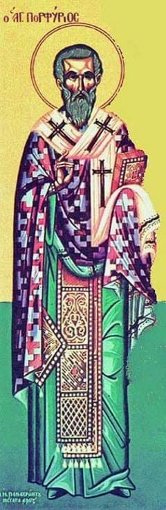 San Porfirio de Gaza, eremita y obispo