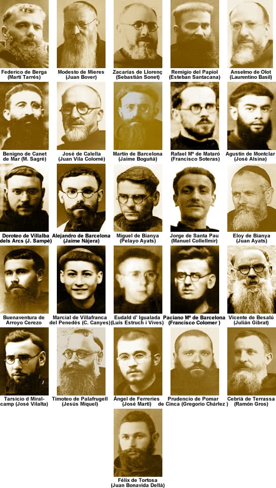 26 mártires capuchinos en Cataluña, grupo de Federico de Berga