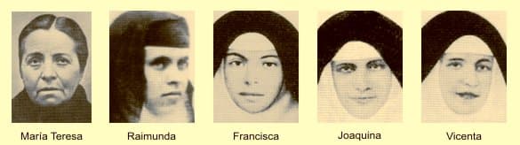 Beatas María Teresa Ferragud Roig y sus hijas Vicenta, Joaquina, Felicidad y Raimunda, mártires